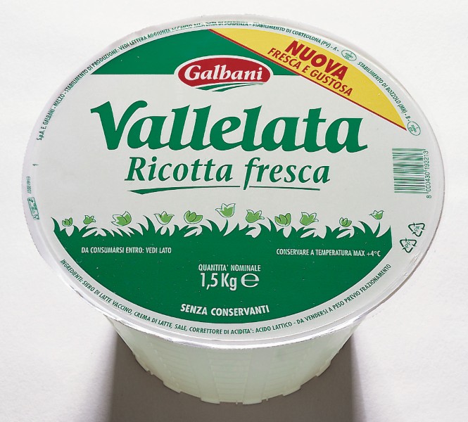 Ricotta Vallelata 1,5kg