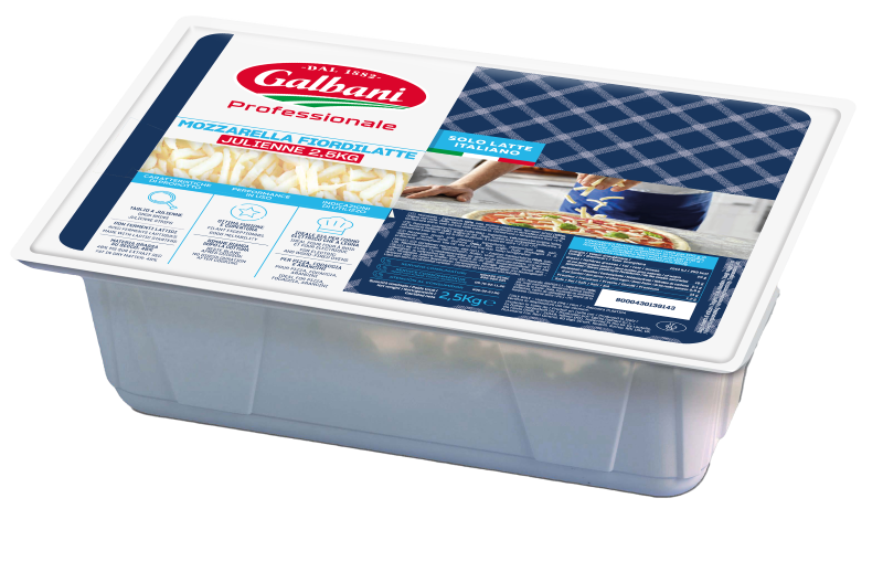 Mozzarella Fiordilatte Julienne 4 x 2,5kg
